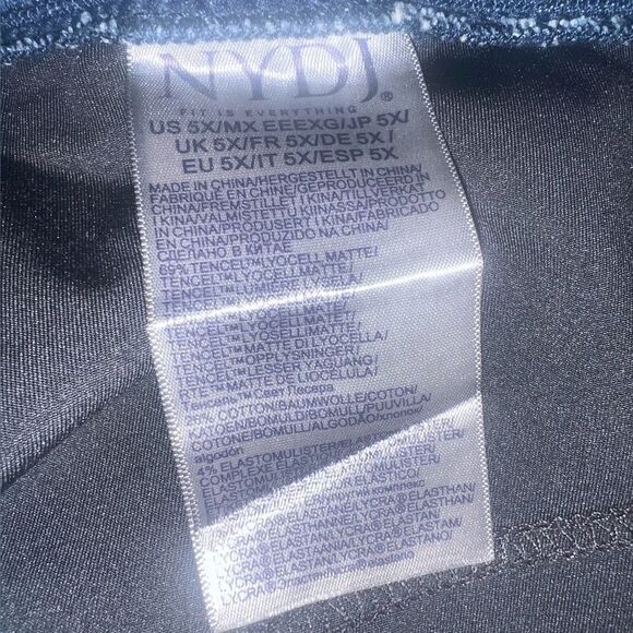 NYDJ Plus Size Dakota Crop Pull-On Jeans Pull On Stretch Olympus Blue 5X NWT - Picture 11 of 12